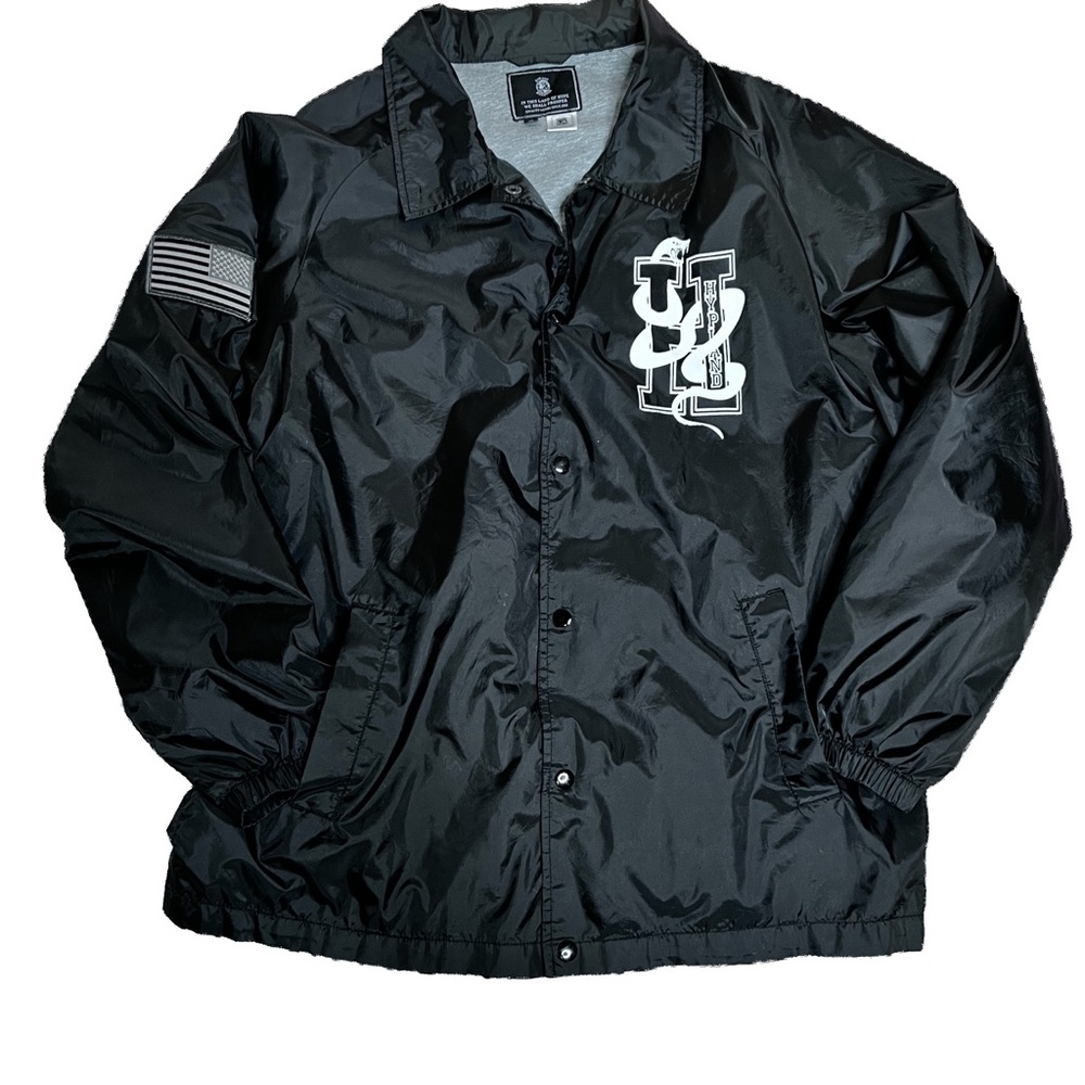 Hypland Serpents Coach Jacket in Black, Size L EUC